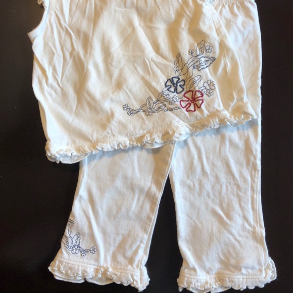 Absorba 2 piece outfit, NWOT, cream w/ red & blue. BUNDLE & SAVE! - Picture 3 of 8